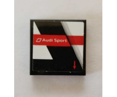 Tile 2 x 2 with White 'Audi Sport' Pattern Model Left Side (Sticker) - Set 75872