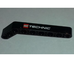 Technic, Liftarm 1 x 9 Bent (7 - 3) Thick with LEGO TECHNIC Logo Pattern Model Left Side (Sticker) - Sets 9395 / 9398