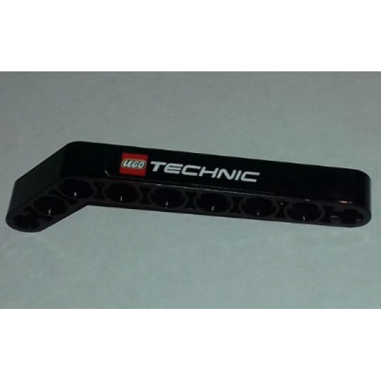 Technic, Liftarm 1 x 9 Bent (7 - 3) Thick with LEGO TECHNIC Logo Pattern Model Left Side (Sticker) - Sets 9395 / 9398