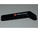 Technic, Liftarm 1 x 9 Bent (7 - 3) Thick with LEGO TECHNIC Logo Pattern Model Right Side (Sticker) - Sets 9395 / 9398