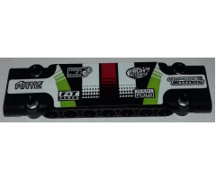 Technic, Panel Plate 3 x 11 x 1 with Sponsorship Logos on Black, Lime, Red and White Pattern (Sticker) - Set