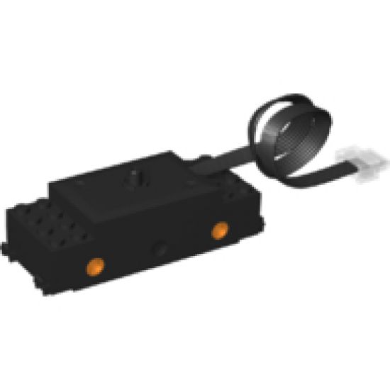 Electric, Train Motor 9V RC Train with Integrated Powered Up Attachment, Orange Wheel Holders