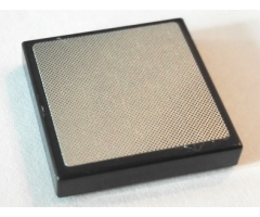 Tile 2 x 2 with Silver Vehicle Mirror Rounded Corners Pattern (Sticker) - Set 8289 (Middle dots smaller than external ones)