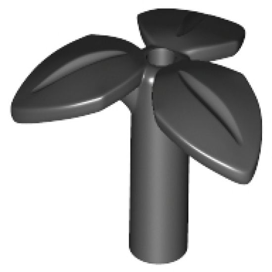 Plant Stem with 3 Leaves and Bottom Pin