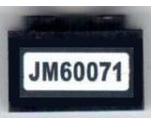 Brick 1 x 2 with 'JM60071' Pattern (Sticker) - Set 60071