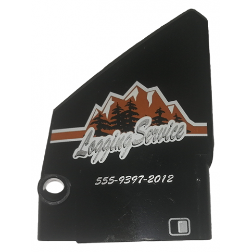 Technic, Panel Fairing #13 Large Short Smooth, Side A with 'Logging Service' and '555-9397-2012' Pattern (Sticker) - Set 9397