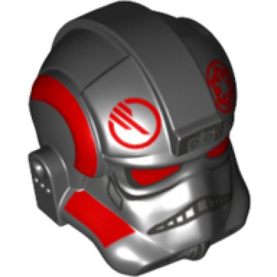 Minifigure, Headgear Helmet SW Stormtrooper Type 2, Inferno Squad Agent Pattern