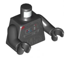 Torso SW Armor, Front Panel, Red Commander Insignia on Right Shoulder Pattern (Iden Versio) / Black Arms / Black Hands