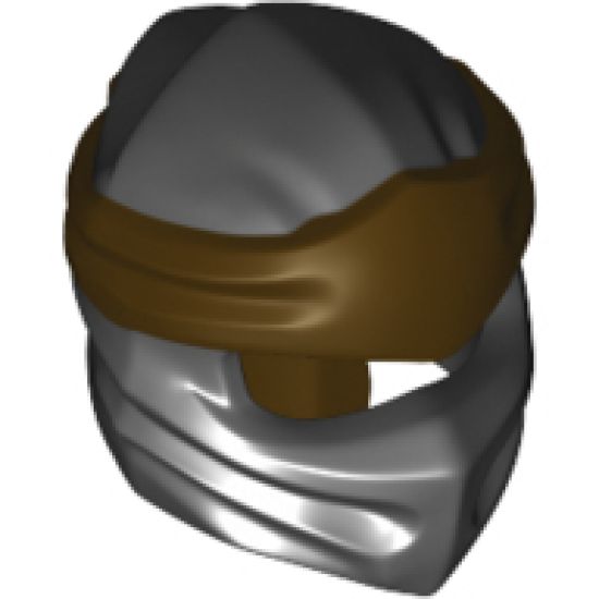 Minifigure, Headgear Ninjago Wrap Type 4 with Dark Brown Headband Pattern