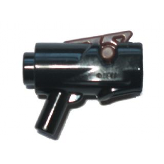 Minifigure, Weapon Gun, Mini Blaster / Shooter with Reddish Brown Trigger (15391 / 15392)