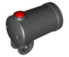 Duplo Cannon Shooting with Axle Hole, Red Firing Button and Locking Ring
