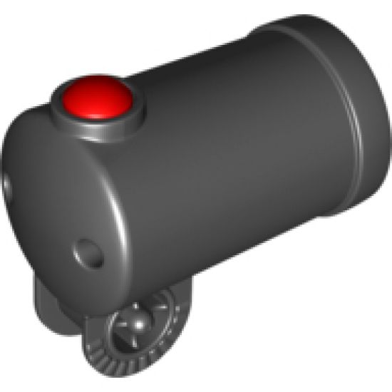 Duplo Cannon Shooting with Axle Hole, Red Firing Button and Locking Ring
