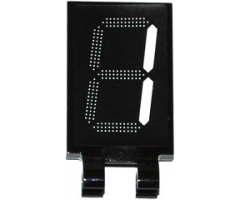 Tile, Modified 2 x 3 with 2 Clips with White '1' Digital Display Pattern (Sticker) - Set 60080