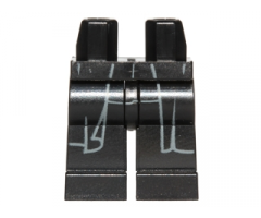 Hips and Legs with Dark Bluish Gray Long Coattails Outline Pattern