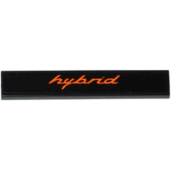 Tile 1 x 6 with Orange 'hybrid' Pattern (Sticker) - Set 75912