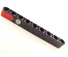 Technic, Liftarm 1 x 9 Thick with Red Stripe and Filler Cap Pattern (Sticker) - Set 8645