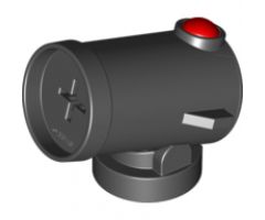 Duplo Cannon Shooting with Axle Hole, Red Firing Button and Matching Color Base