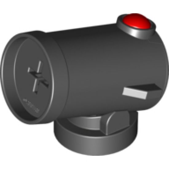 Duplo Cannon Shooting with Axle Hole, Red Firing Button and Matching Color Base