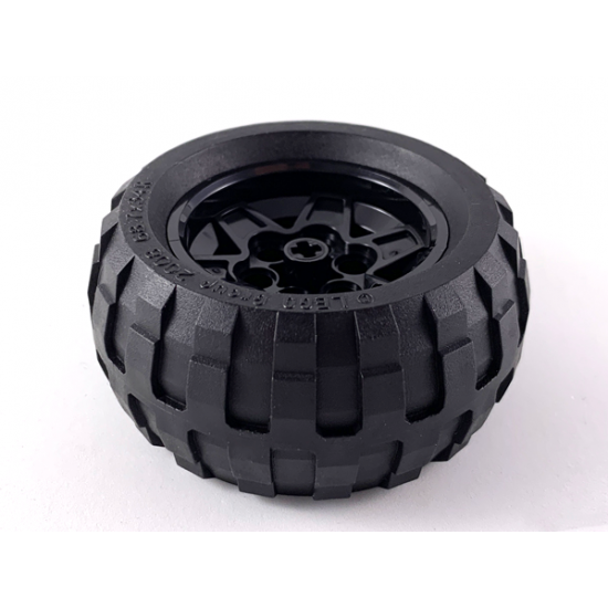 Wheel & Tire Assembly 43.2mm D. x 26mm Technic Racing Small, 6 Pin Holes with Black Tire 68.7 x 34 R (56908 / 61480)