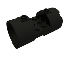 Cylinder 3 x 6 x 2 2/3 Horizontal - Square Connections Between Interior Studs