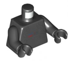 Torso SW Clone Pilot Light Gray Outline Pattern / Black Arms / Black Hands