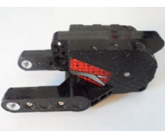 Motor, Non-Electric Pullback 10 x 5 x 4 Motorcycle (Motor 8) with Gray and Red Pattern on Both Sides (Stickers) - Set 8354