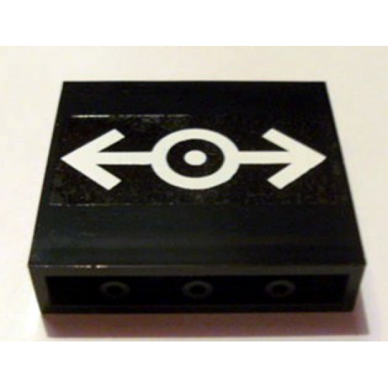 Panel 1 x 4 x 3 with Side Supports - Hollow Studs with Train Logo White Pattern (Sticker) - Set 7938