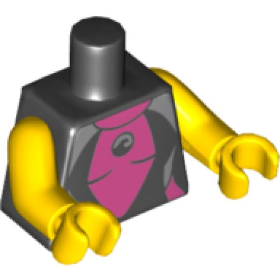 Torso Female Wetsuit Pattern / Yellow Arms / Yellow Hands