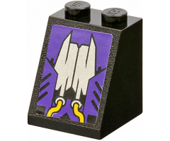Slope 65 2 x 2 x 2 with Bottom Tube with Hydraulic Claws Pattern (Sticker) - Set 8115