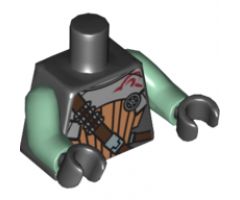 Torso SW Embo Pattern / Sand Green Arms / Black Hands