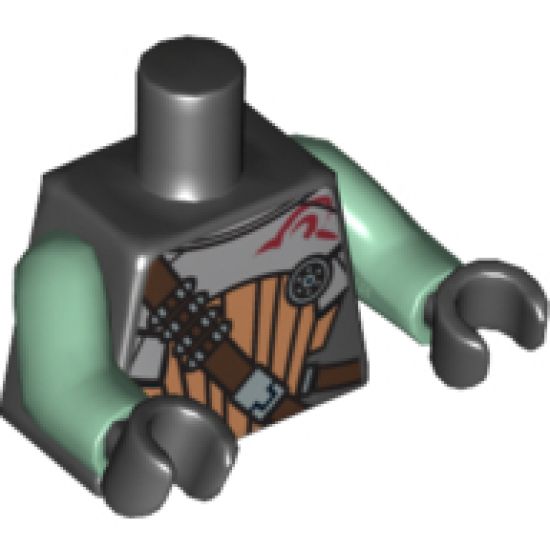Torso SW Embo Pattern / Sand Green Arms / Black Hands