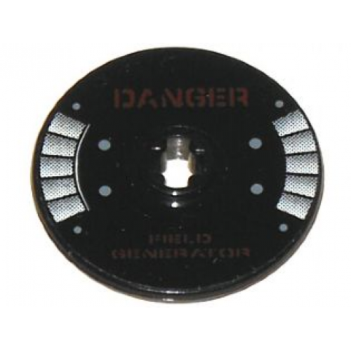 Technic, Disk 3 x 3 with 'DANGER FIELD GENERATOR' Pattern (Sticker) - Set 5974