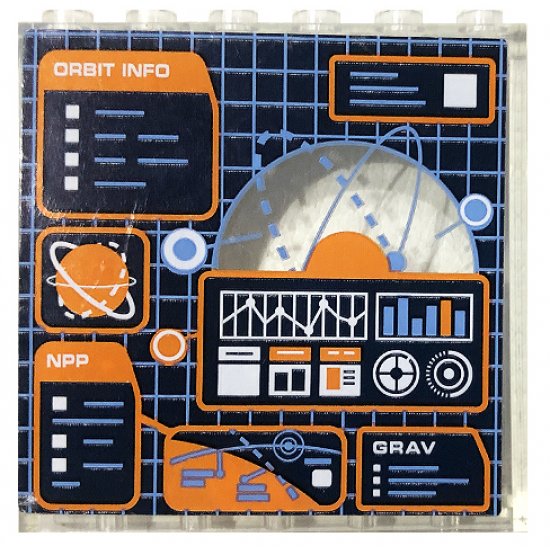 Panel 1 x 6 x 5 with 'ORBIT INFO,' 'NPP,' 'GRAV,' and Planets Pattern (Sticker) - Set 60228