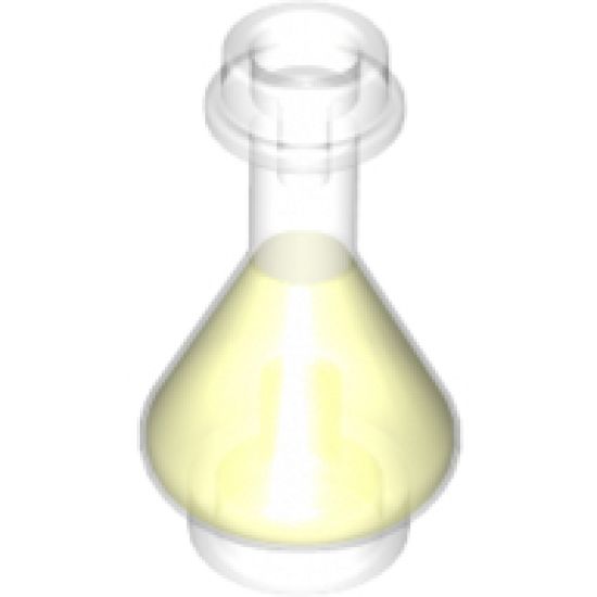 Minifigure, Utensil Bottle, Erlenmeyer Flask with Trans-Neon Green Fluid Pattern