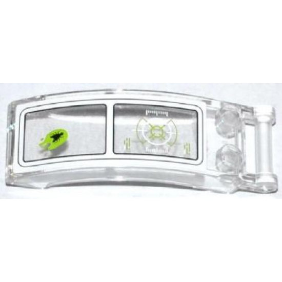 Windscreen 6 x 2 x 2 with Bar Handle with Target Head-Up Display (HUD) and Squashed Fly Pattern (Sticker) - Set 70707