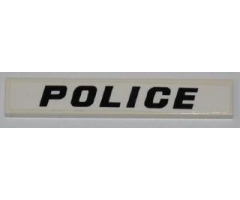 Tile 1 x 6 with Black 'POLICE' Pattern (Sticker) - Set 7970