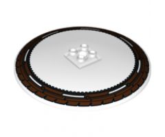 Dish 10 x 10 Inverted (Radar) - Hollow Studs with Wheel / Tire Pattern
