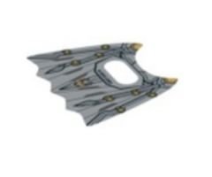 Minifigure, Body Wear Wings Batman Space Collapsed with Center Opening and Black and Gold Pattern