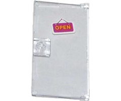 Door 1 x 4 x 6 with Stud Handle with Yellow 'OPEN' on Magenta Sign Pattern (Sticker) - Set 41035