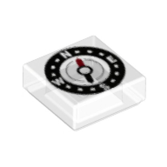 Tile 1 x 1 with Compass Pattern