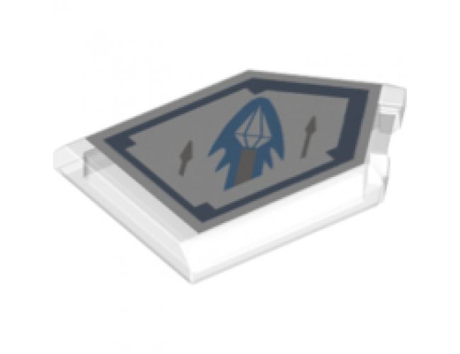 Tile, Modified 2 x 3 Pentagonal with Nexo Power Shield Pattern - Diamond Spear