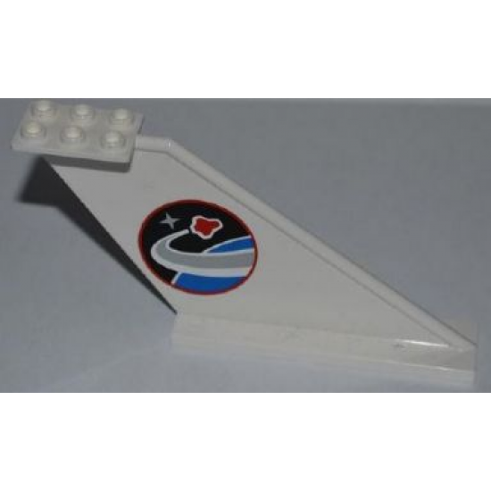 Tail 12 x 2 x 5 with Space Center Logo Pattern on Both Sides (Stickers) - Set 3367