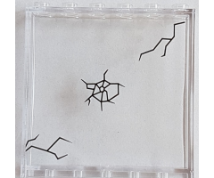 Panel 1 x 6 x 5 with Black Cracks on Window Pattern (Stickers) - Set 76082