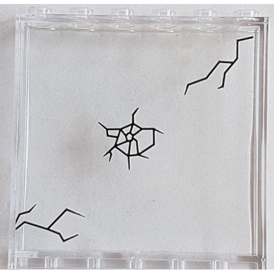 Panel 1 x 6 x 5 with Black Cracks on Window Pattern (Stickers) - Set 76082