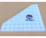 Wedge, Plate 10 x 10 Cut Corner with no Studs in Center with Space Center Logo and 'JM 3367' Pattern Model Left Side (Sticker) - Set 3367