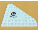Wedge, Plate 10 x 10 Cut Corner with no Studs in Center with Space Center Logo and 'JM 3367' Pattern Model Right Side (Sticker) - Set 3367