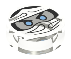 Tile, Round 1 x 1 with Ninjago Trapped Zane Pattern