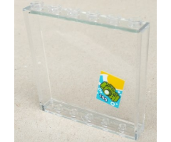 Panel 1 x 6 x 5 with '100' and Lime Waterproof Camera on Sign Pattern (Sticker) - Set 41315