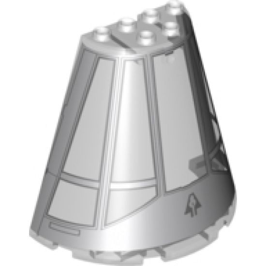Cone Half 8 x 4 x 6 with Millennium Falcon Cockpit Pattern 2