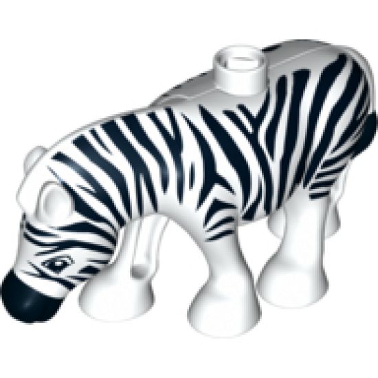 Duplo, Animal Zebra, Smooth White Mane